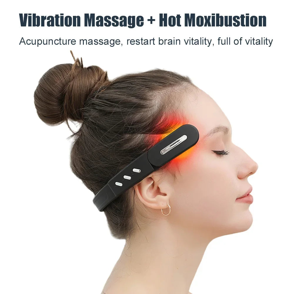 Masseur de Tête Électrique Anti-Migraine Chauffant