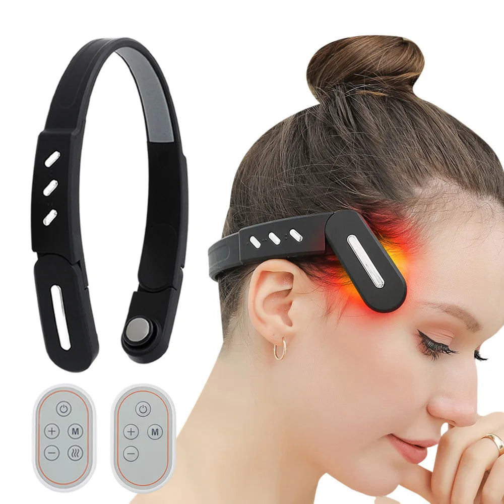 Masseur de Tête Électrique Anti-Migraine Chauffant