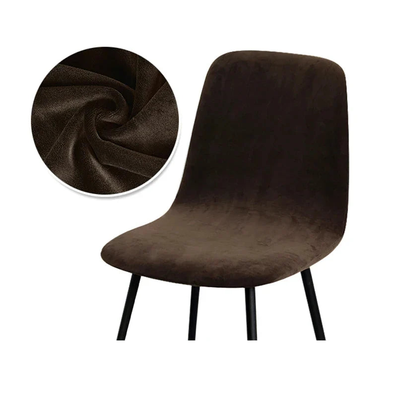 Housse de Chaise en Velours Extensible