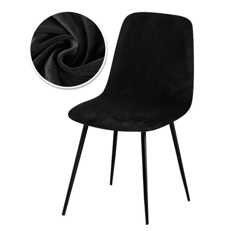 Housse de Chaise en Velours Extensible
