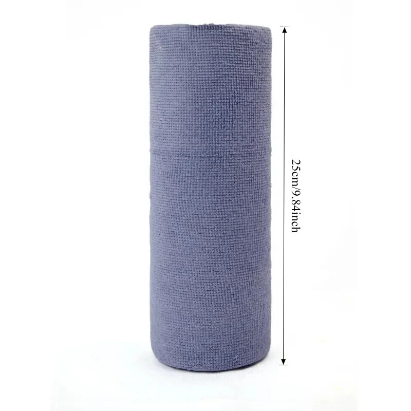 Rouleau de 20 Lingettes Réutilisables en Microfibre – Chiffons de Nettoyage Multiusages