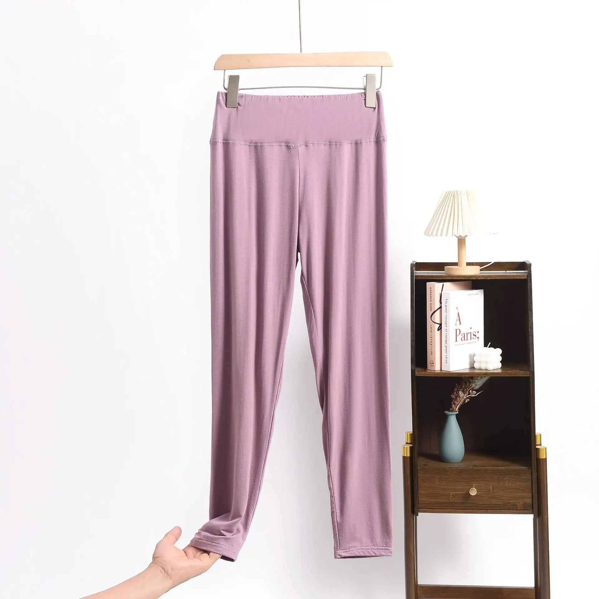 Legging Capri Femme Grande Taille en Modal – Taille Haute Gainante et Contrôle du Ventre