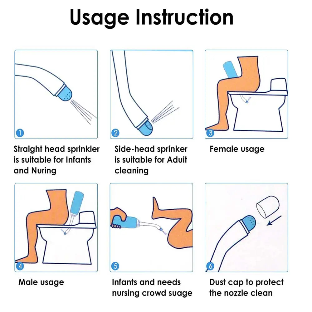 Bidet portable pour hygiène intime - 500ml