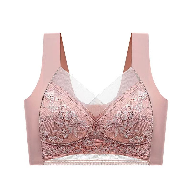 Intims - Brassière en soie glacée à dentelle - 92845FR