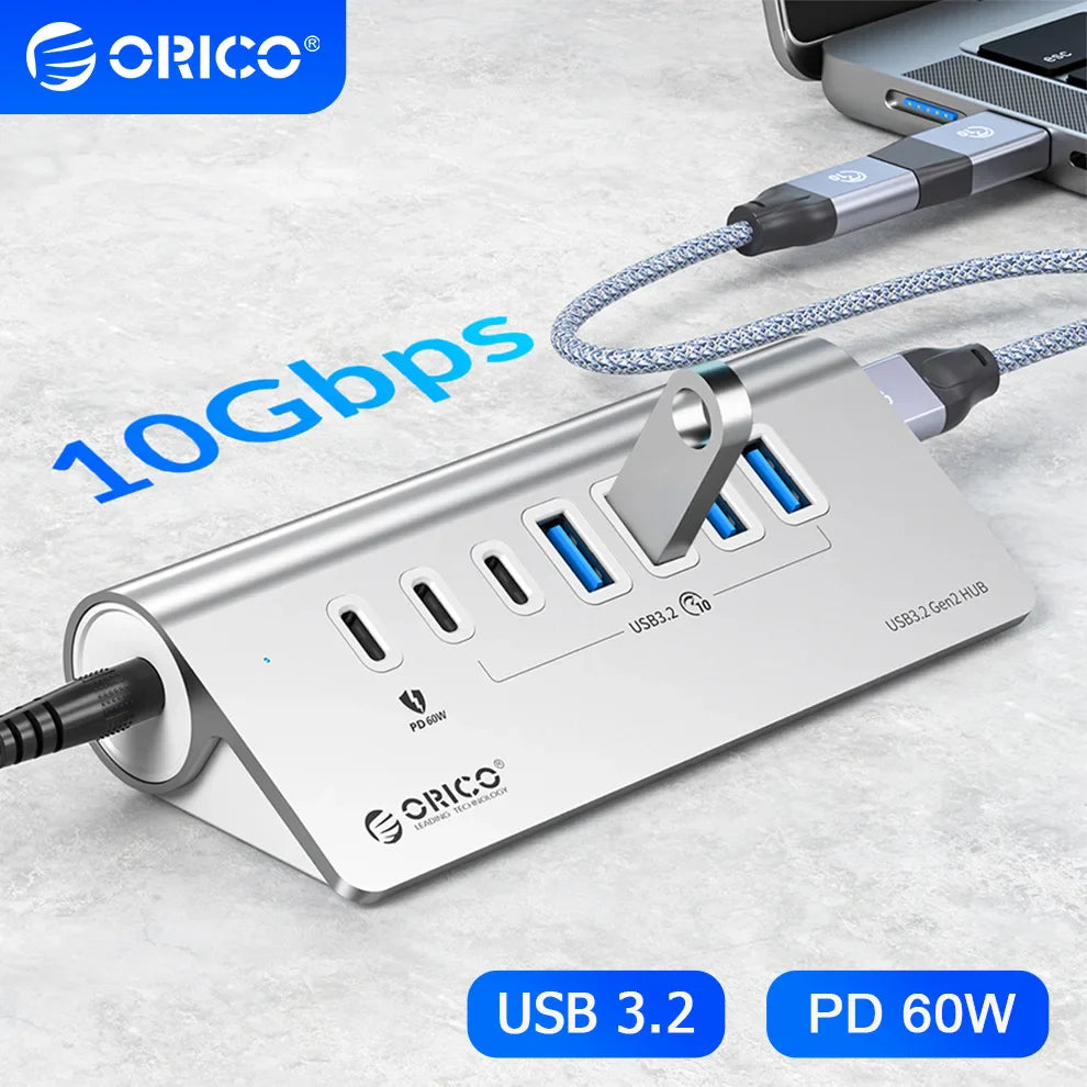 Station Hub USB Multiports 10 Gbps – 4/7 Ports USB, USB-C, SD & TF