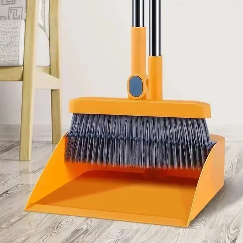 Kit Balai + Pelle à Poussière – Long Manche pour Nettoyage des Sols Sans Se Baisser