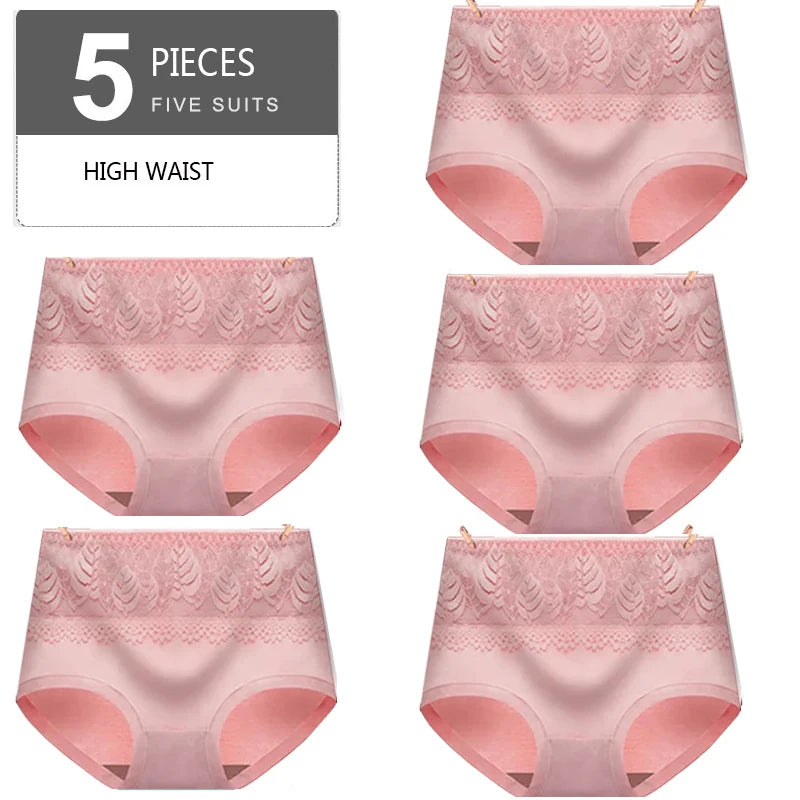 Ensemble de 5 culottes taille haute en coton - Confort et amincissement