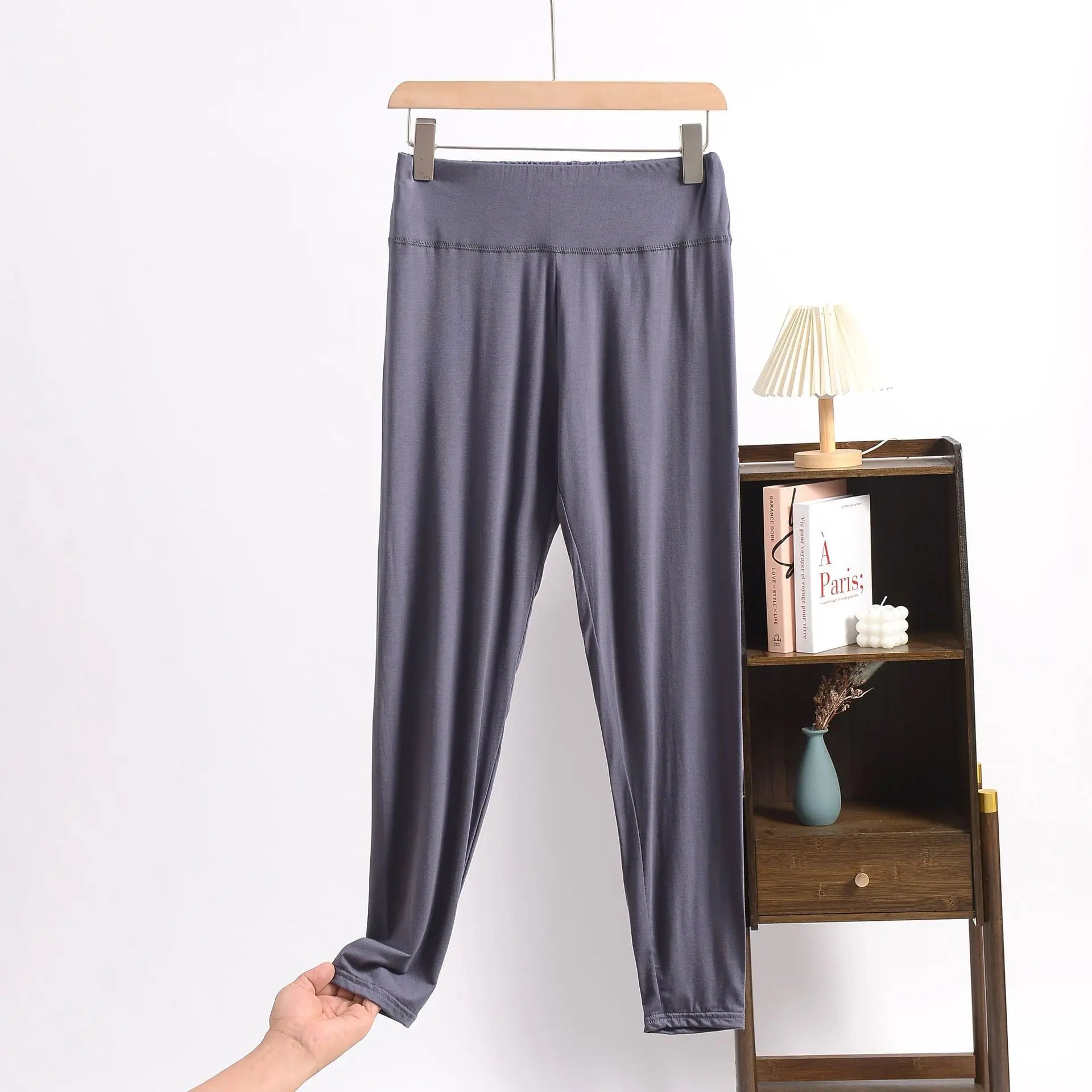 Legging Capri Femme Grande Taille en Modal – Taille Haute Gainante et Contrôle du Ventre