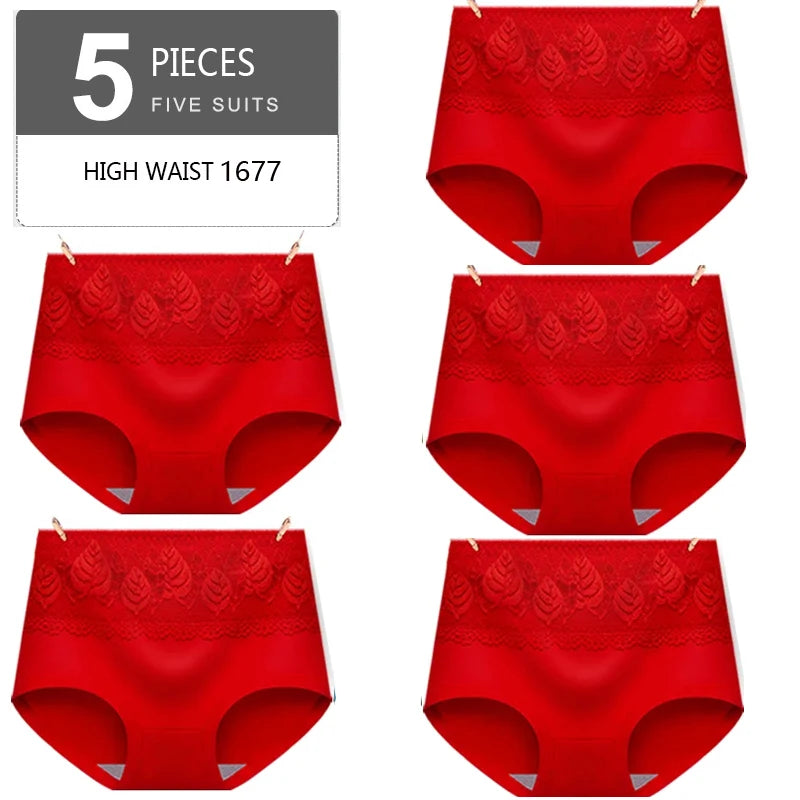 Ensemble de 5 culottes taille haute en coton - Confort et amincissement