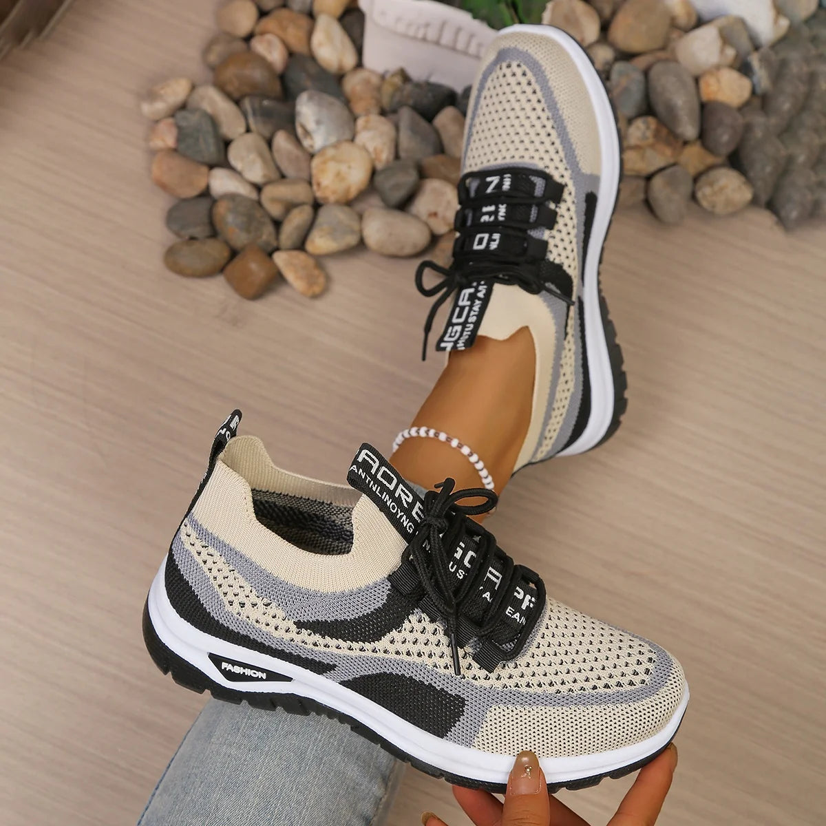 Baskets Sneakers femme bicolores — décontractées et confort quotidien