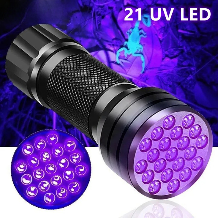 Torche 21 LED UV pour la détection de punaises de lit