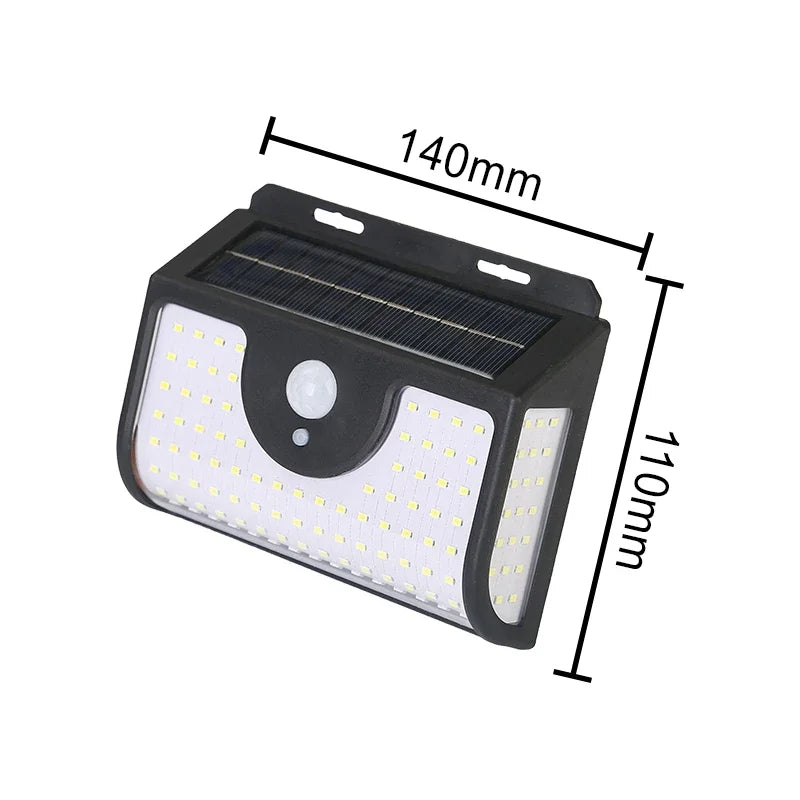 Lampe Murale Solaire à 134 LED à Détecteur de Mouvement - 1/2/4PCS