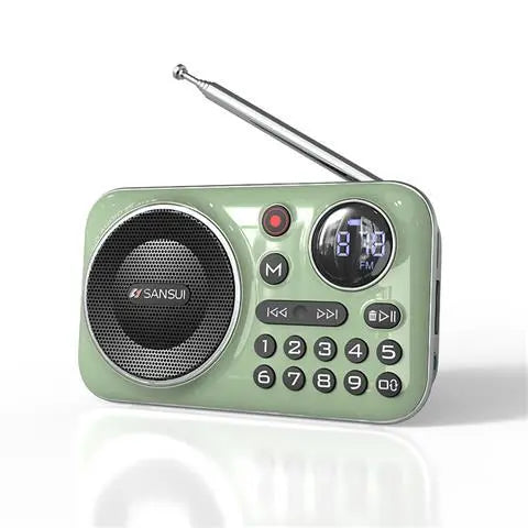 Mini Radio FM Vintage 4 en 1 avec fonction enregistrement - Bluetooth + Lecteur USB et Carte SD