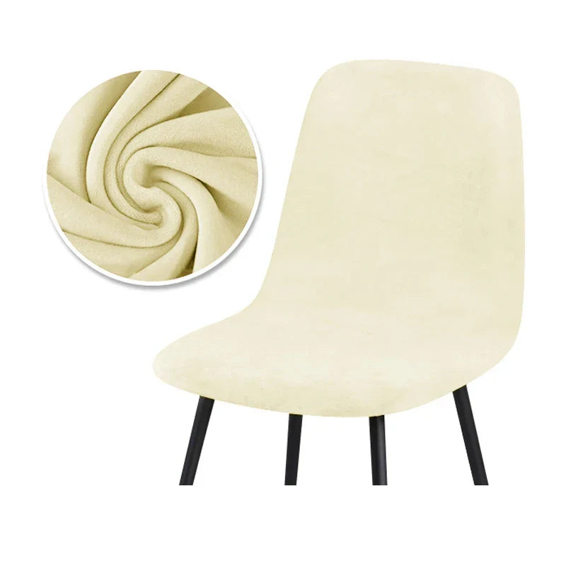Housse de Chaise en Velours Extensible