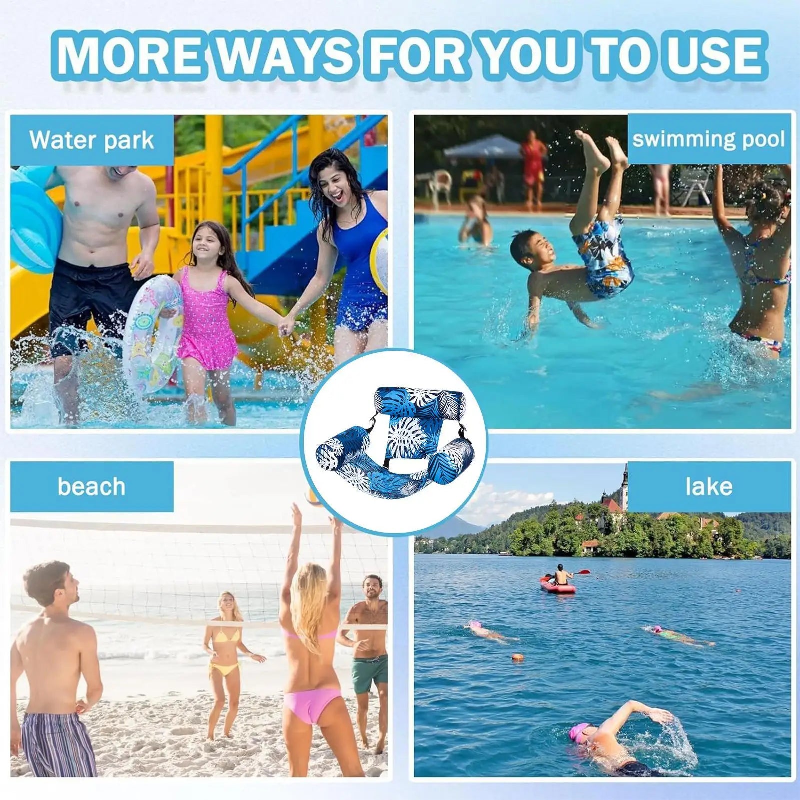 Chaise Hamac Gonflable pour Piscine – Flotteur Inclinable Confortable pour Adultes