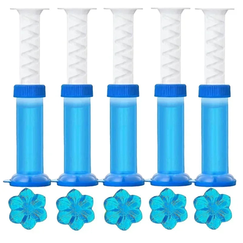 Lot de 5 Gels Nettoyants pour Toilettes en Fleur – Désodorisant Parfumé, Nettoyant WC Longue Durée, Élimine les Mauvaises Odeurs