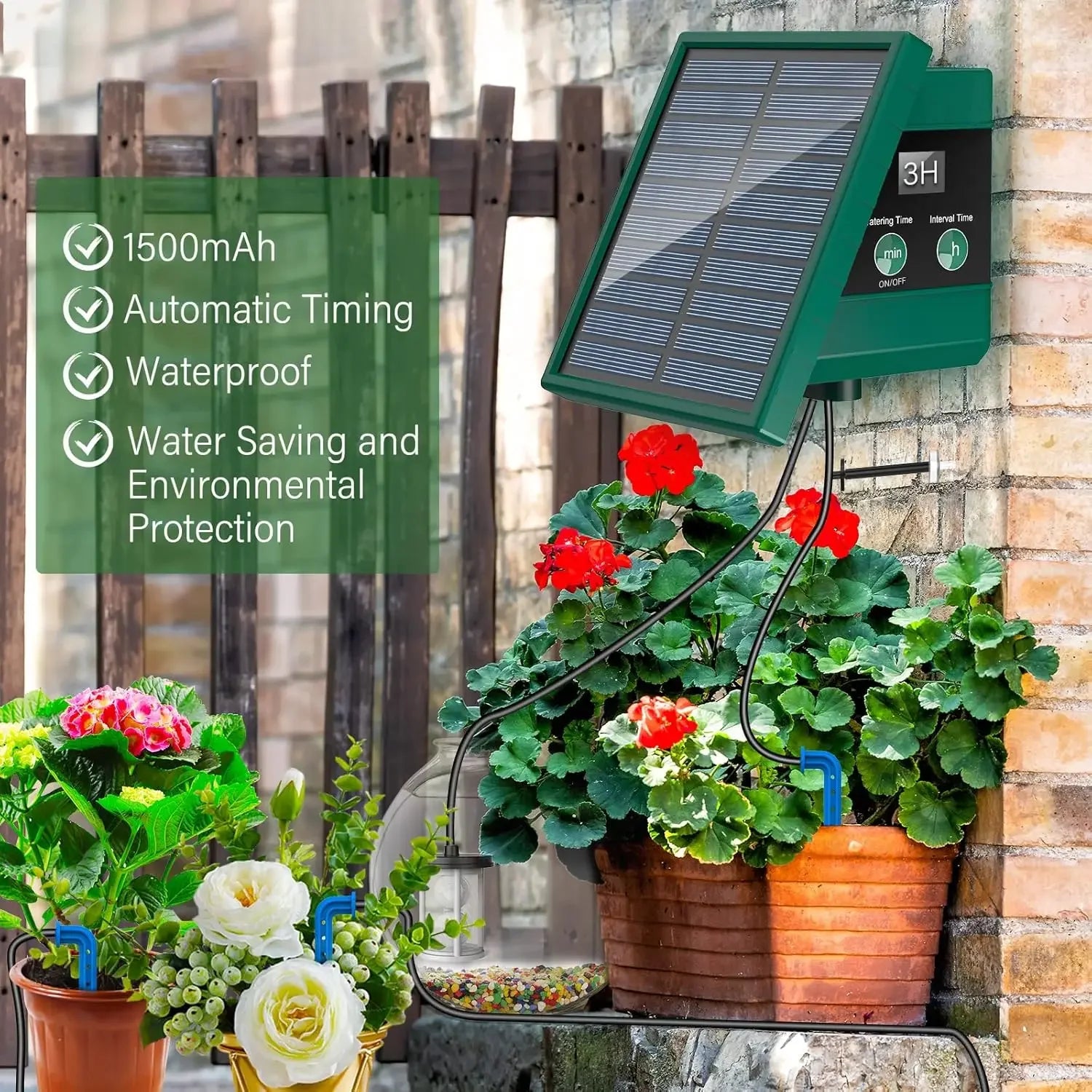 Système d’Irrigation Goutte-à-Goutte Jardin & Balcon – Énergie Solaire