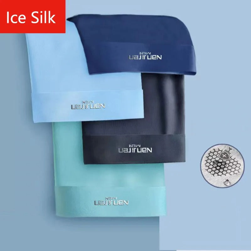 Lot de 4 boxers en soie glacée