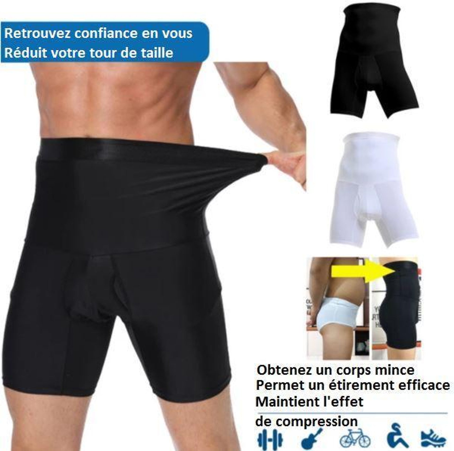 Gaine boxer amincissante pour homme