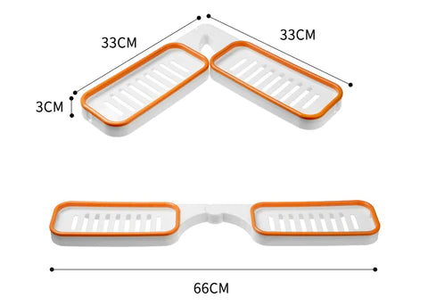 Étagère d'angle rotative de salle de bain