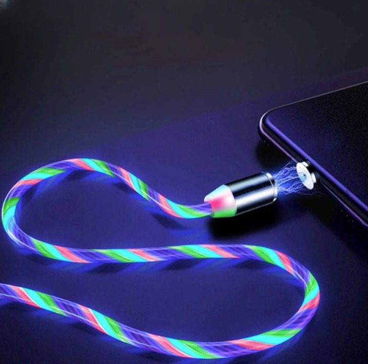 Câble USB magnétique lumineux
