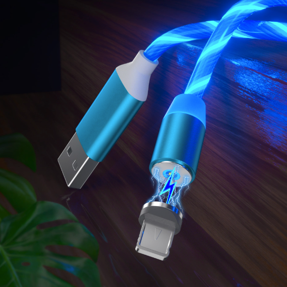 Câble USB magnétique lumineux