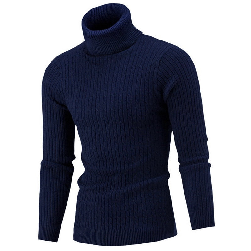 Pull col roulé torsade pour homme