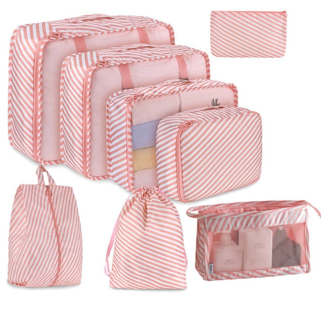 Sacs organisateur compressé pour valise - Set de 8 pièces