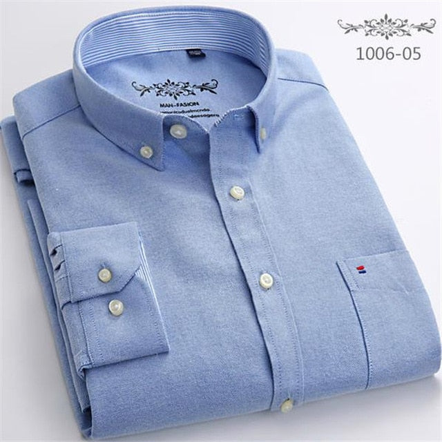 Chemise OXFORD en coton à manches longues