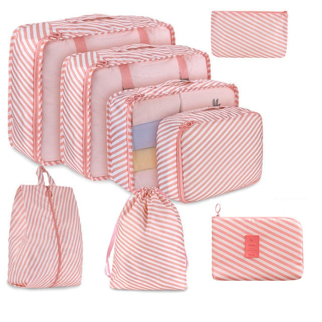 Sacs organisateur compressé pour valise - Set de 8 pièces