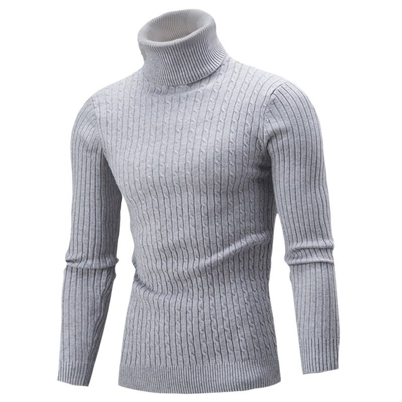 Pull col roulé torsade pour homme