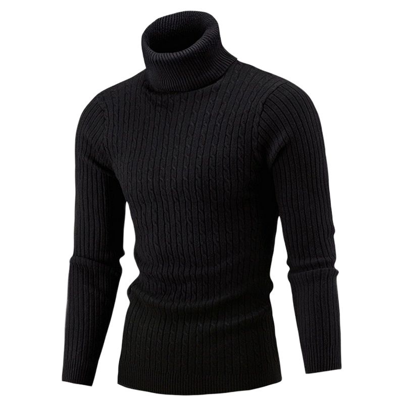 Pull col roulé torsade pour homme